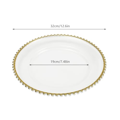 25 Platos Elegantes Dorados Transparente 13 Pulgadas miniatura 5