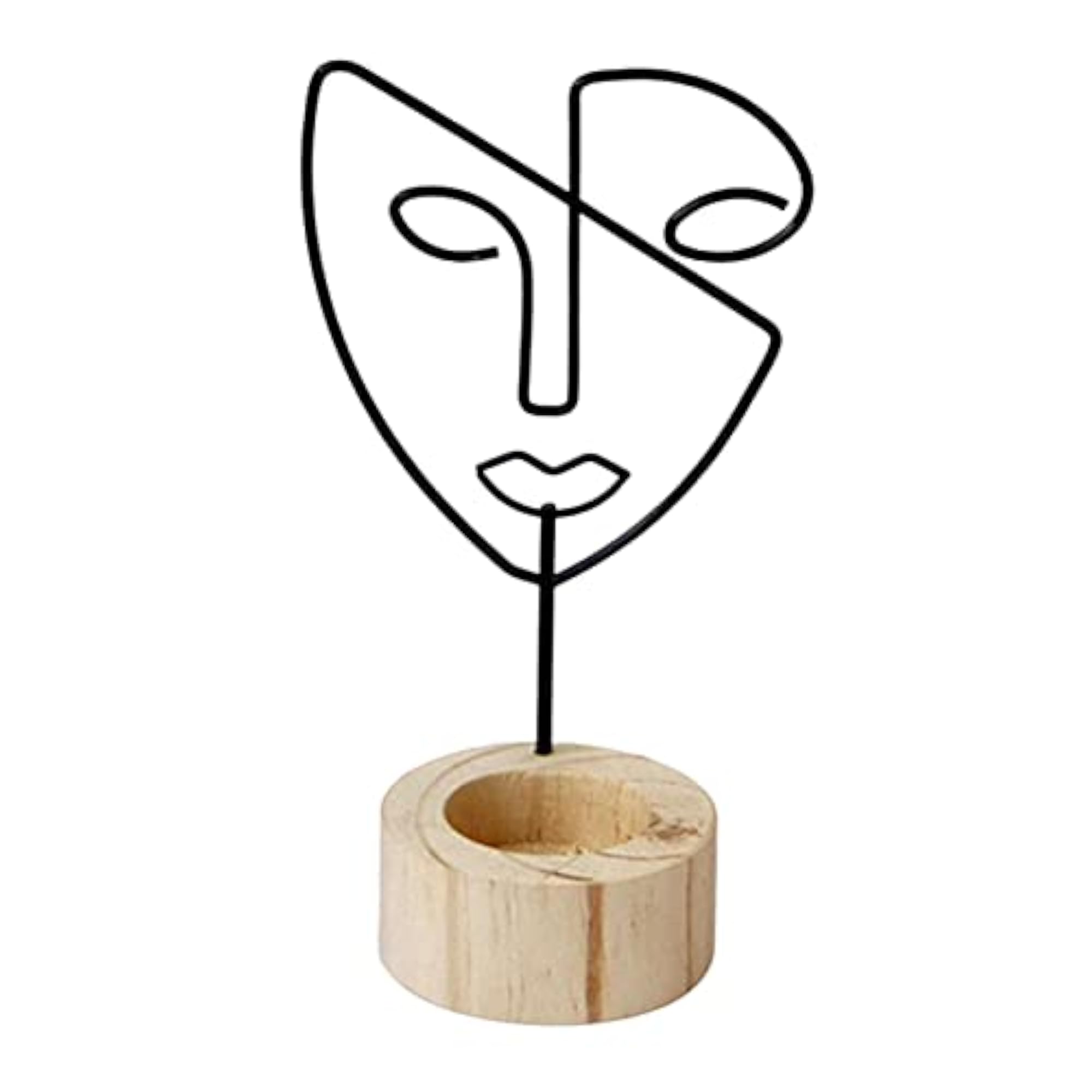 Abstract Face Statue Candle Holders, Unique Figurines