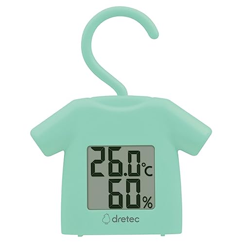 dretec(ドリテック) 温湿度計 デジタル 温度計 湿度計 フック付き グリーン