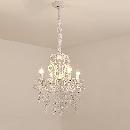 Éclairage de bougie blanc vintage lustre en cristal rétro de maison