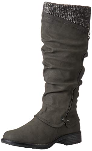 MUK LUKS womens Women s Bianca Knee High Boot, Grey, 6 US