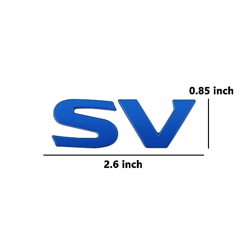 Image of 1PC SV Emblem for Car Decoration Metal Badges 3D SV Sticker Decal Fender Sticker Badges Nameplate Easy Installation for Car /SUV /Truck (Blue)