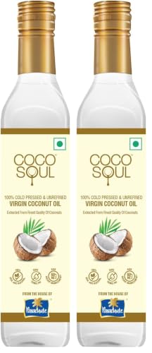 Image of Coco Soul Cold Pressed Natural Virgin Coconut Oil, 500 ml (Pack of 2)