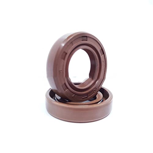 Oil Seals Flat Rubber washers Seal Washer 2pcs ID 20nn Rubber Oil Seal FKM Shaft Oil Seal TC-20/28/30/32/34/35-48/50/52mm Brown FKM Covered Double Lip with Garter Gasket Lip