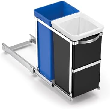 simplehuman 35 Liter / 9.3 Gallon Dual Compartment Under Counter ...