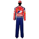 Xelyelmo Men's Ricky Bobby Jumpsuit Talladega Nights costume Hat Racing Suit Party Role Play（Z3043RD,3XL）