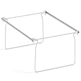 SUNEE Hanging File Folder Frame, Letter Size Files Holder Bars, Adjustable File Cabinet Rails 13.5 to 17.5 Inches, Set of 1