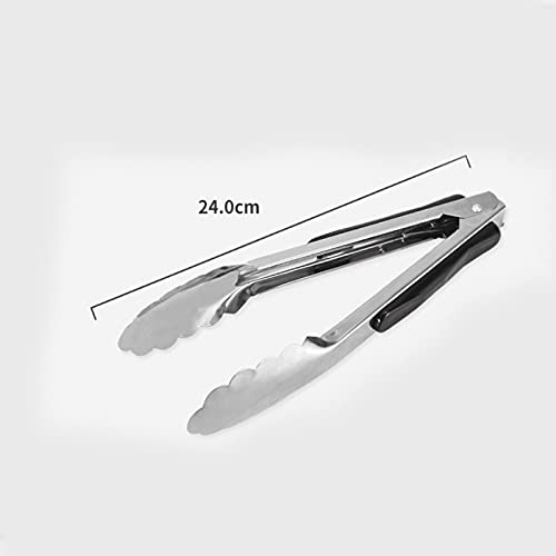 Kochzange Küchenzange aus Edelstahl, zum Braten, Kochen, Brot, Länge: 24,0 cm, Flexibel einsetzbar