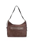 Sac porté épaule Gave Lux Sac à bandoulière pour femme en cuir véritable Made in Italy 31 x 26 x 11,5 cm, marron foncé, Taille unique