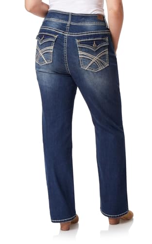 Image of WallFlower Luscious Curvy Bootcut Jeans for Women, Mid-Rise Insta Stretch Denim, Size-Inclusive Juniors Jeans