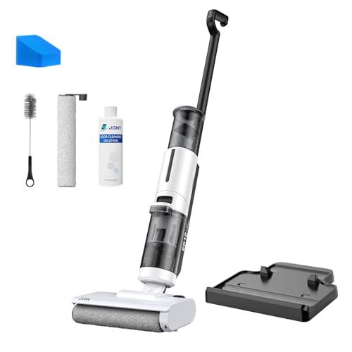 Image of JONR ED12 Lite Wet Dry Vacuum Cleaner, Cordless Vacuum Mop with Self-Cleaning, 0.1 inch Edge Cleaning, Lightweight (7.7lbs), for Hard Floors & Pet Hair, Anti-Tangle Design