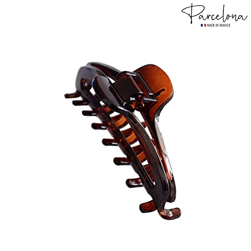 Pinza de pelo pequeña tipo jaw claw clip de concha de tortuga marrón para mujer 4
