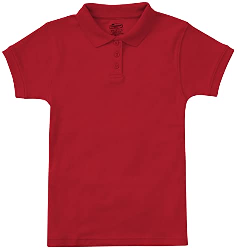 CLASSROOM Girls' Interlock Cap Sleeve Polo