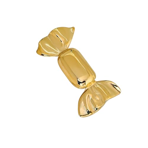 Cute Candy Brooch Pin for Women Lady Polished Fashion Simple Brooches Lapel Pins Unique Costume Sweater Hat Bag Dress Accessories Minimalist Festival Holiday Party Jewelry Unisex (Gold-Tone)