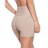 Leonisa Moderate Compression High Waisted Shorts for Women - Invisible Anti Chafing Womens Shapewear Tummy Control Beige