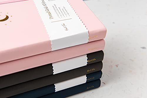 Yop & Tom Dotted Journal Notebook A5 - Moon and Stars - With Extra Thick Paper (160 GSM) - Bullet Grid Journal (Blush Pink)