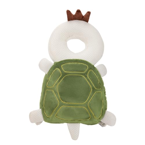 Image of Baby Head Protection Backpack - Soft & Comfortable, Cute Cartoon Design, Turtle