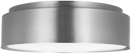 Scott Living 3-Light Dartmore Transitional Flush Mount Ceiling Light Brushed Nickel DJF1063BS, Flush Mount Ceiling Lamp for Home Improvement, Hall, Dining Room, and Bedroom Light Fixture