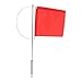 MAVIS LAVEN Wind Indicator Flag, Stainless Steel Mast with Red Nylon Surface for Realtime Wind Direction Detection on Sailboats (185 * 135mm(7972SM))