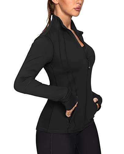 Gym Rainbow GRUS210503JK001M Women'S Lightweight Running Jackets Cottony-Soft 4-Way Stretch Zip Up Slim Fit Workout Yoga Athletic Jacket thumb #2