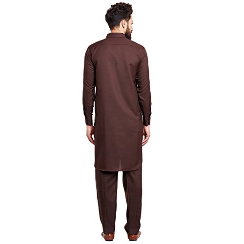 Image of SOJANYA (Since 1958, Men's Silk Blend Grey Kurta Pyjama & Silk Blend Jacket Combo
