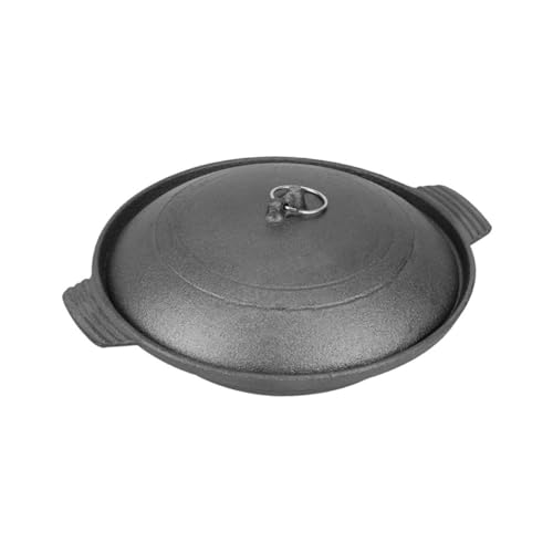 Gatuida Olla de Hierro Fundido Resistente Alta Temperatura para Cocinar Arroz y Pollo Estofado Cazuela Tradicional con Interior Antiadherente y Diseño Práctico para Cocina Diaria