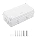 LeMotech ABS Plastic Dustproof Waterproof IP65 Junction Box Universal Electrical Project Enclosure White 7.9" x 3.9" x 2.8"(200mmx100mmx70mm)