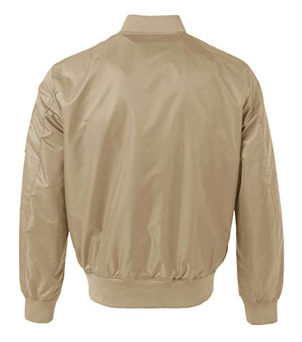 KEFITEVD Hommes Bomber Baseball Vestes Hiver Rétro Militaire Veste Chaud Cargo Manteaux avec 4 Poches,Kaki,XL - Image 4