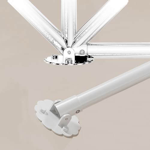Perchero ajustable giratorio de 180°, acero inoxidable, longitud de 38-300 cm, multicolor, ideal para la decoración del armario, colgador de ropa que ahorra espacio, blanco de 75 a 115 cm