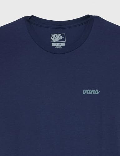 Vans Scripted SS tee Camiseta, Navy and Stormy Weather, L para Hombre