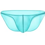 Fottmio Herren Ausbuchtbeutel Slip Mann Sexy weiche Mesh-Unterhose durchscheinende Briefs Unterwäsche
