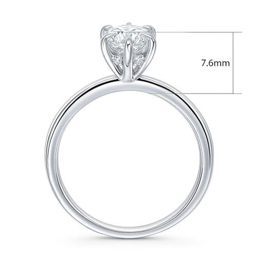 BERRICLE Sterling Silver Solitaire Wedding Engagement Rings for Women, 1.6 Carat Marquise Cut Cubic Zirconia CZ Ring4