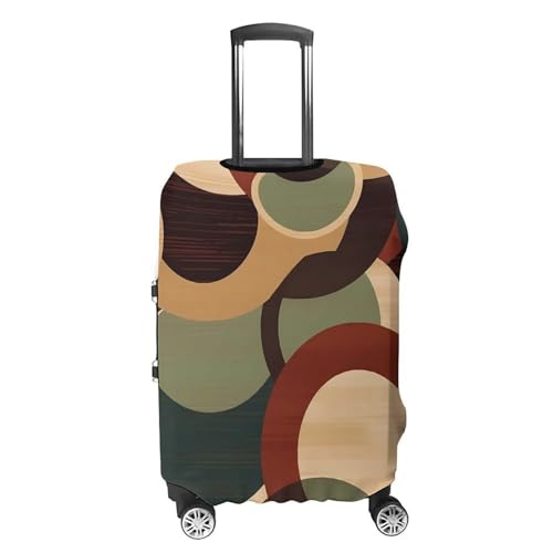 Shapes And Circles Luggage Cover, Elastic Luggage Protector Fits 19-32in Suitcases, Washable & Anti-Scratch Suitcase Cover for Men Women S4