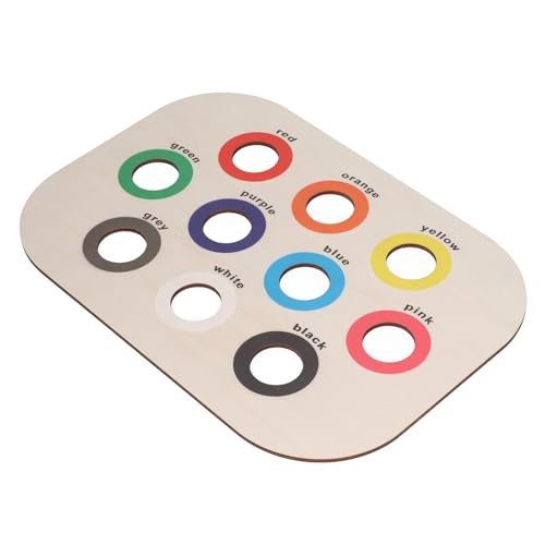 Clasificador de colores y juguete de motricidad fina para bandeja de madera Flisat