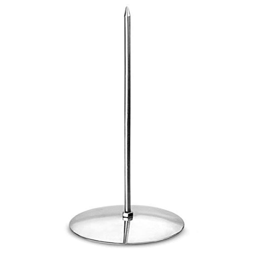 ikis - 2 Pack 180 mm Long Stainless Steel Desk Straight Rod Paper Memo Holder Fork Receipt Note Spike Stick 3