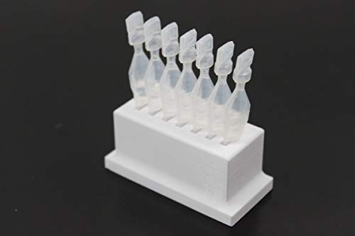 Znet3D Eye Drops Vial Holder For Single-Use Disposable Eye Drops & Storage, Holds 7 Single Use Disposable Vials (White) #TOP2