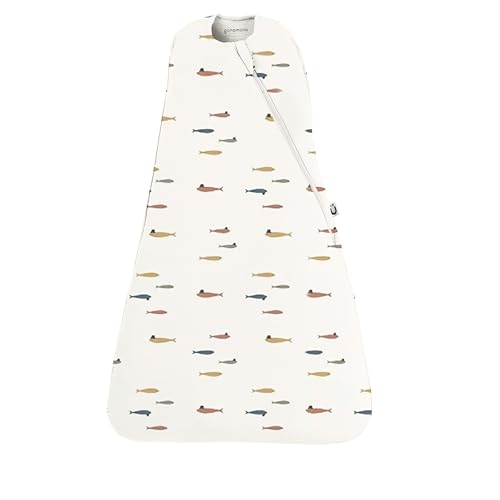 Image of GUNAMUNA Swaddle Wrap for Newborns – Arms In or Out, Easy Diaper Changes with WONDERZiP, Soft Sleep Sack, 1.0 TOG