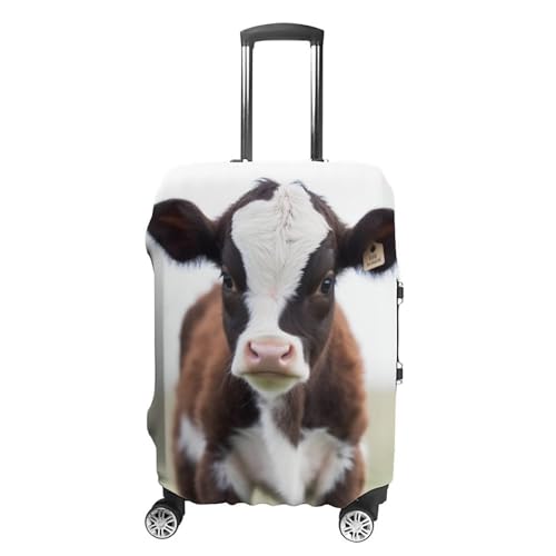 Cow Luggage Cover Elastic Suitcase Protector Case Anti-Scratch Washable Baggage Covers Protector For Traveling, Aircraft Consignment S