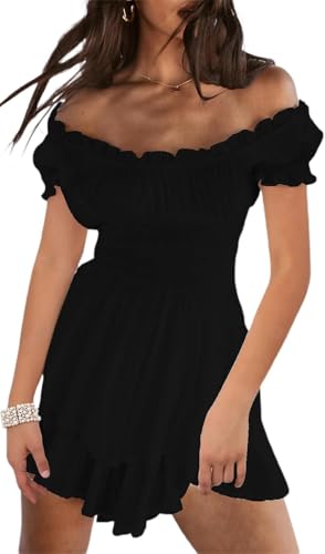 JOLILUNA White Pirate Dress Y2k Ruffle Shorts Dress Flowy Fairy Costume  Short Bubble Sleeve Corset Mini Romper Dress (Black) : Clothing, Shoes &  Jewelry