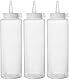 HENDI Spenderflasche, Stückzahl: 3, Easy Squeeze, für Saucen, Squeeze Flasche, Quetschflasche, Dosierflasche, 200ml, ø49x(H)182mm, Polyethylen, Polypropylen Kappe, Transparent