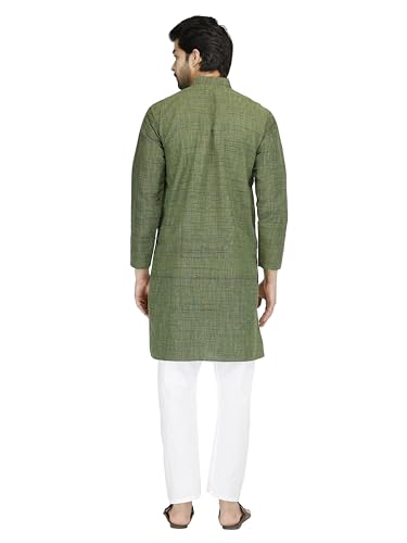 Image of Men's Khadie Cotton Relaxed Straight Kurta