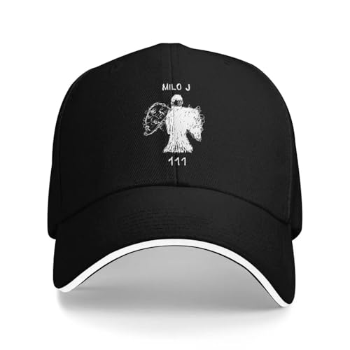 JVCEZRMLQ Gorra de béisbol del Rapero Milo J Retro 111 Álbum Sombrero Sandwich Estilo Unisex Estilo Unisex Sombrero de Sol Ajustable Golf de Correr