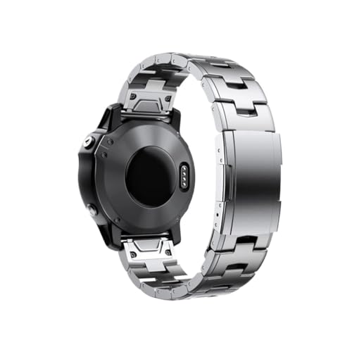 [LOKLNEYK] 22mm 26mm Quick Fit�`�^�����^���o���h�ɓK������GarminFenix 7X 7 6X Pro 5X Plus/Instinct/Epix(Silver,26mm)