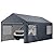 VerisShade 10x20 FT Heavy Duty Carport, Portable Garage with Sidewalls, Roll-up Windows, Carports 10x20 Heavy Duty for Car Boat Truck Motorcycle (Gray)