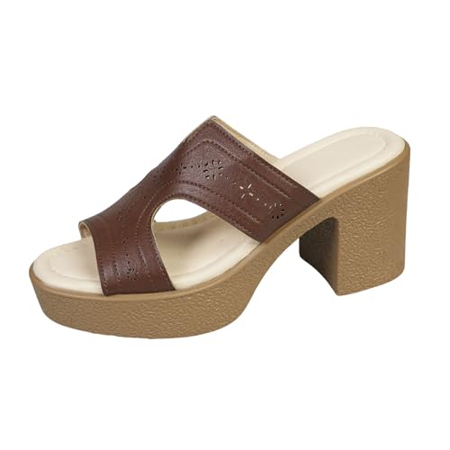 Chaussures d'été pour femme finis les pieds douloureux grâce au talon haut épais