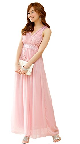 Robe soirée de fête col en V confortable et sexy pour morphologie variée