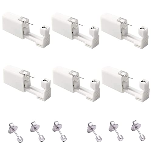 Yuemuop 6 Pièces Pistolets à Percer les Oreilles, Sécurité Oreille Piercing Pistolet Kit Outil, Pistolet de Perçage d'Oreille Avec Clous d'Oreille pour Femmes Hommes Usage Domestique Cover