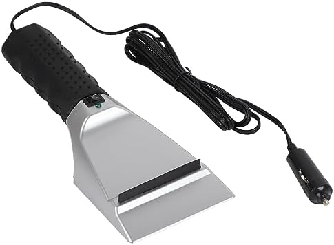 12V Car Snow Shovel, 18W Automatic Heated Snow Shovel Fast Heating Electric Heated Ice Scraper with 110.24in Cable Snow Removal Tools for Cars Trucks