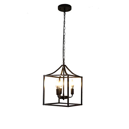 Plafonnier industriel LED suspension cage fer noir luminaire pour ferme