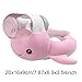 Bottle Holder for Baby Self Feeding Hands Free Cute Whale Soft Plush Bottle Support Rack Comfort Adjustable Washable (Pink Whale)
